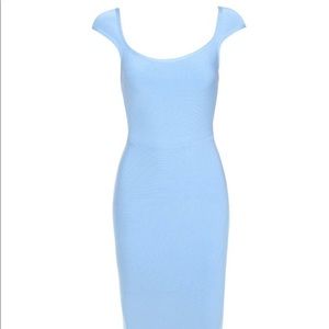 House Of CB Baby Blue Bandage Dress